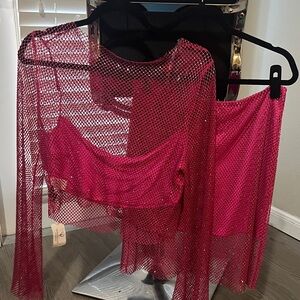 Windsor Fuchsia Mesh two piece set